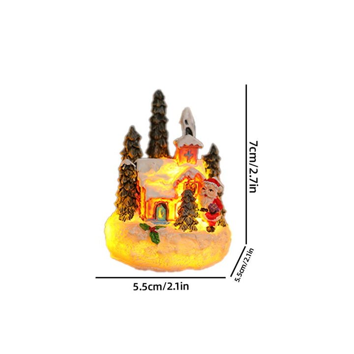 Christmas miniature lighting with snow scenes Bowlift