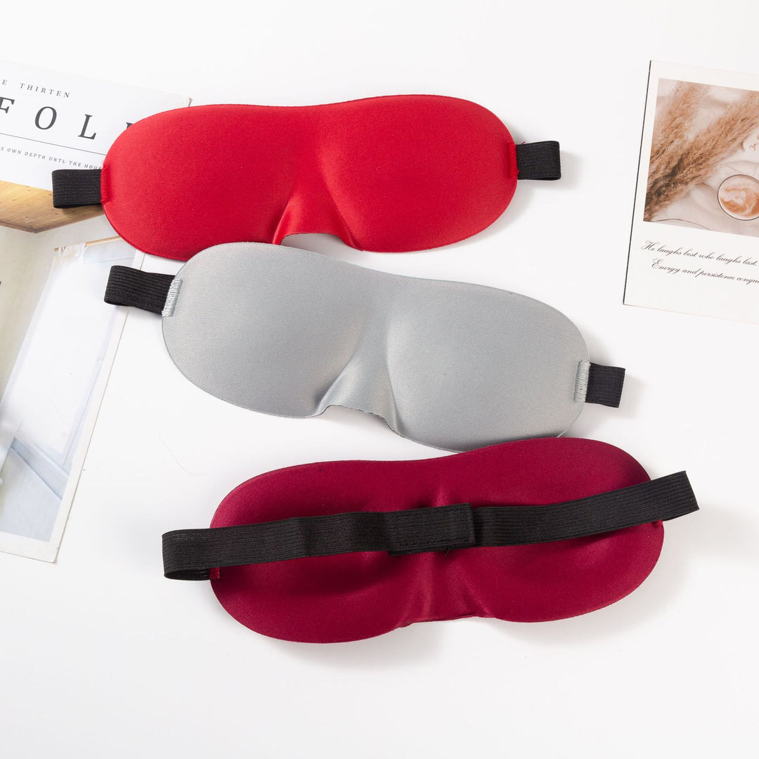 Unisex nan anatomically shaped sleep mask with formed eye sockets, lightweight foam core, and elastic comfort band Bowlift