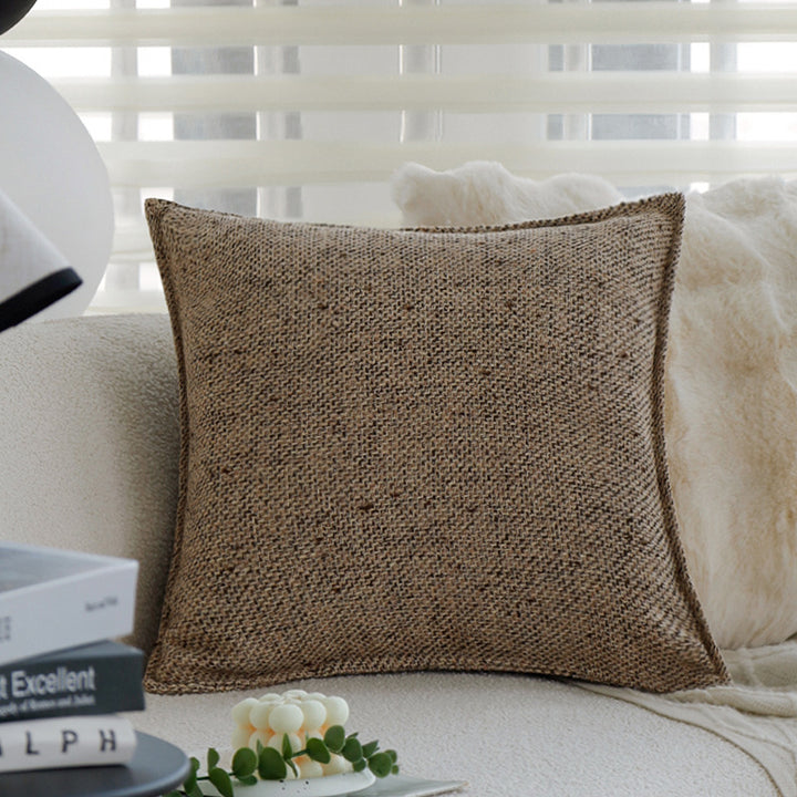 Rectangular decorative cushion with bouclé tweed structure Bowlift