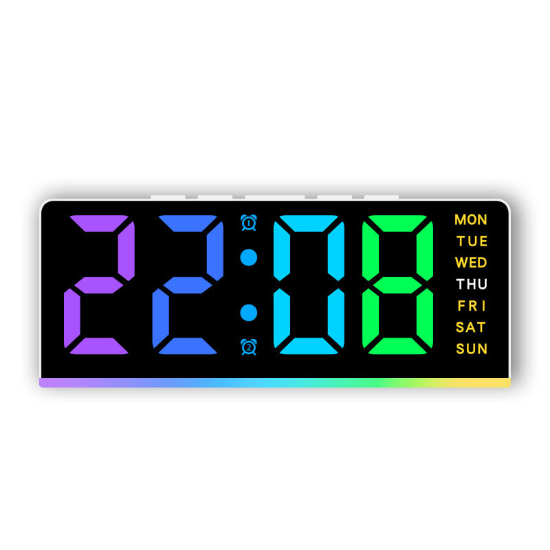Digital LED alarm clock with color change Bowlift