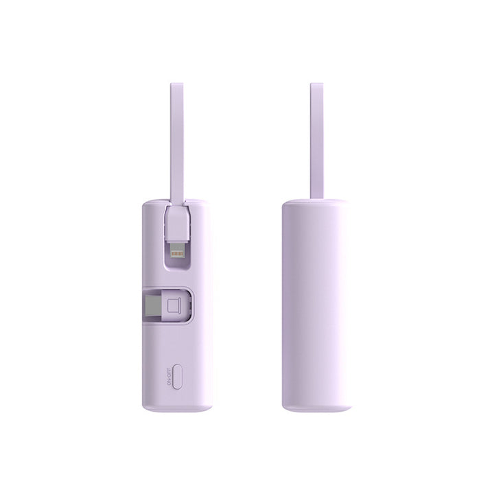 Portable power bank with integrated charging cable and fast charging function Bowlift