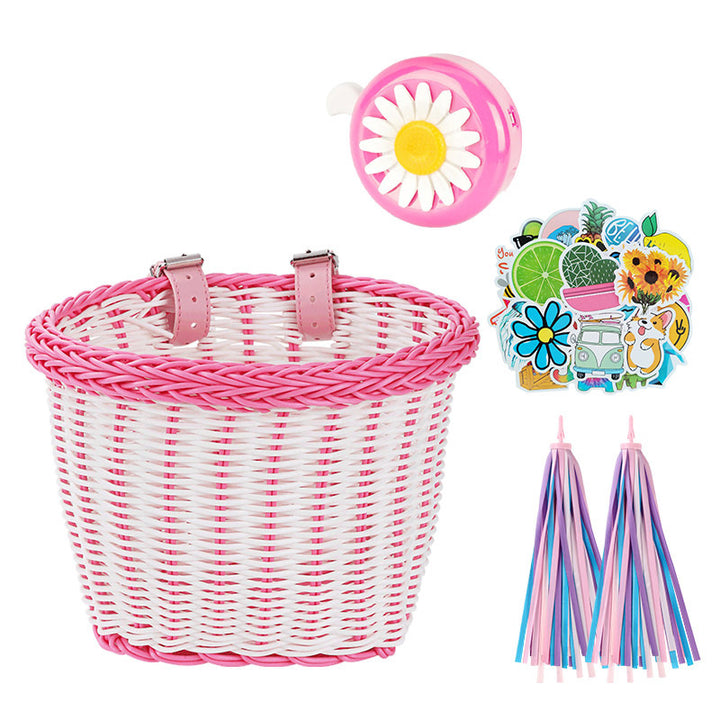Decorative Woven Bicycle Storage Basket Bowlift