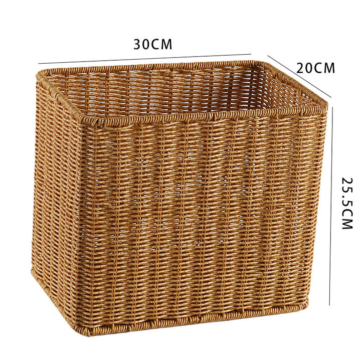 Handcrafted Rectangular Wicker Storage Bin Bowlift