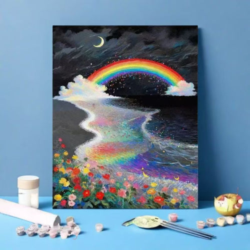 Rainbow Ocean Landscape Art Print Bowlift