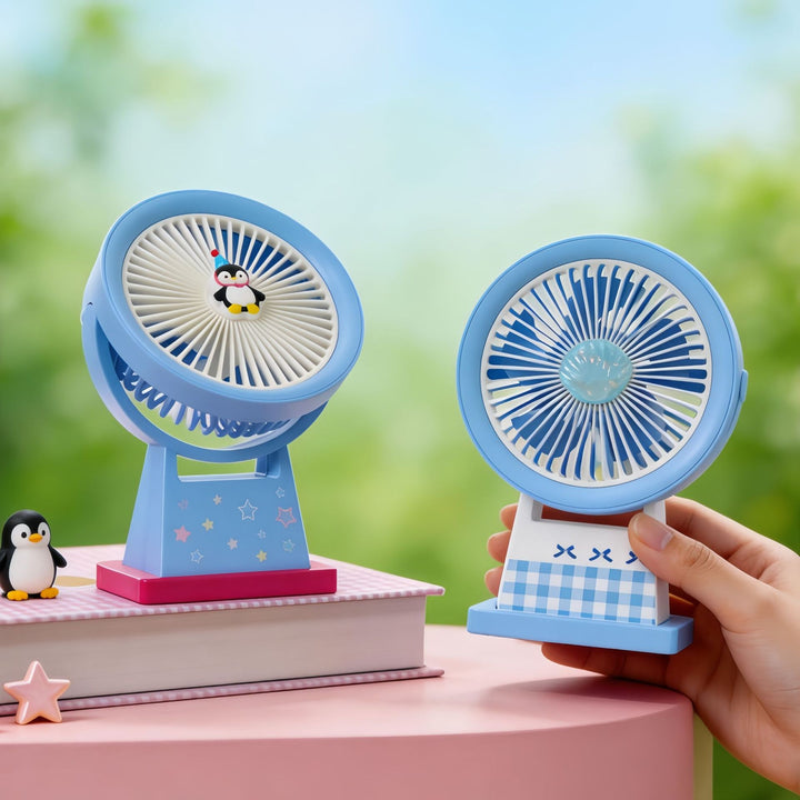 Ladies portable USB table fan with cute animal design Bowlift