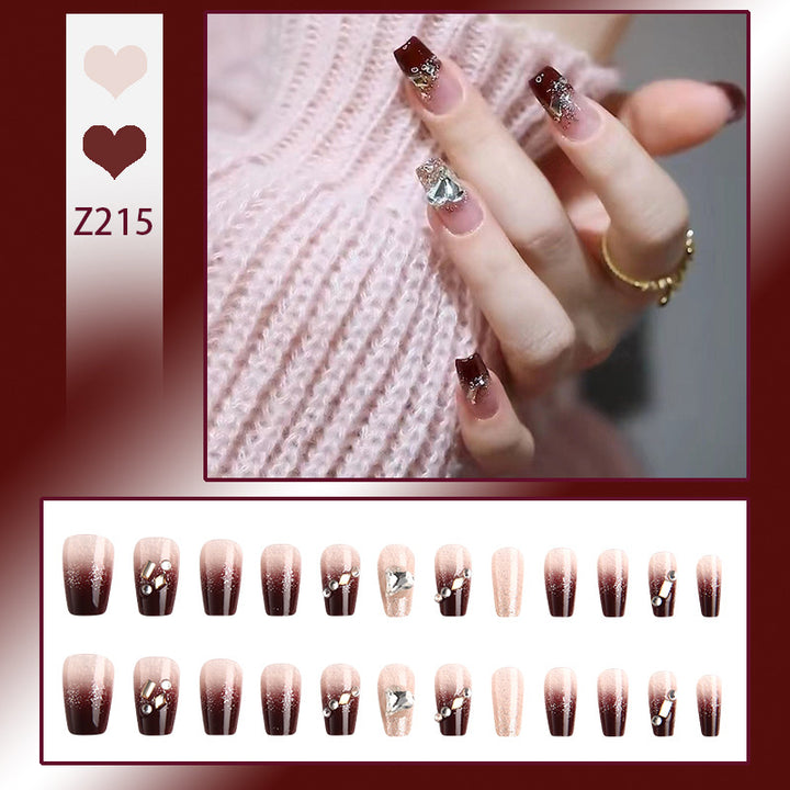 Artificials nails with glitter embellishments and elegant accents Bowlift