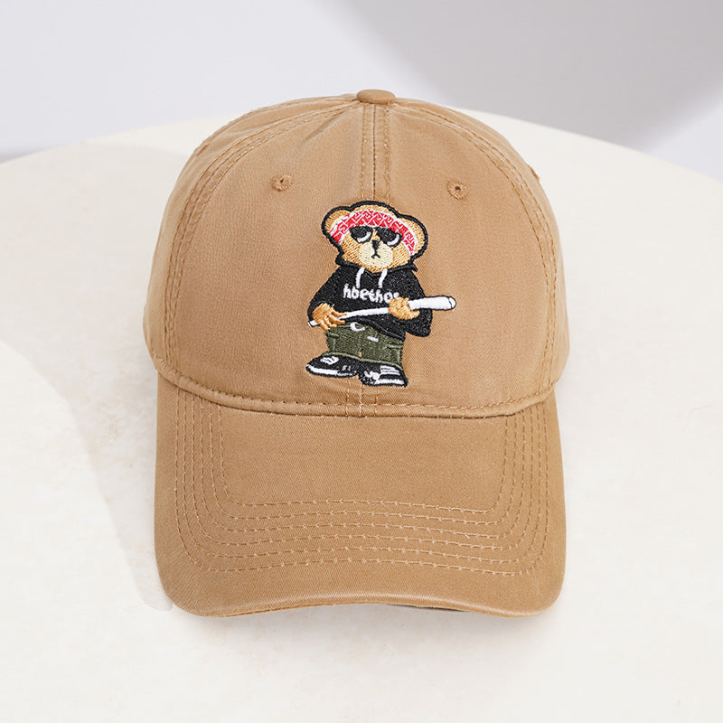 Men's Embroidered Cartoon Character Baseball Cap Bowlift