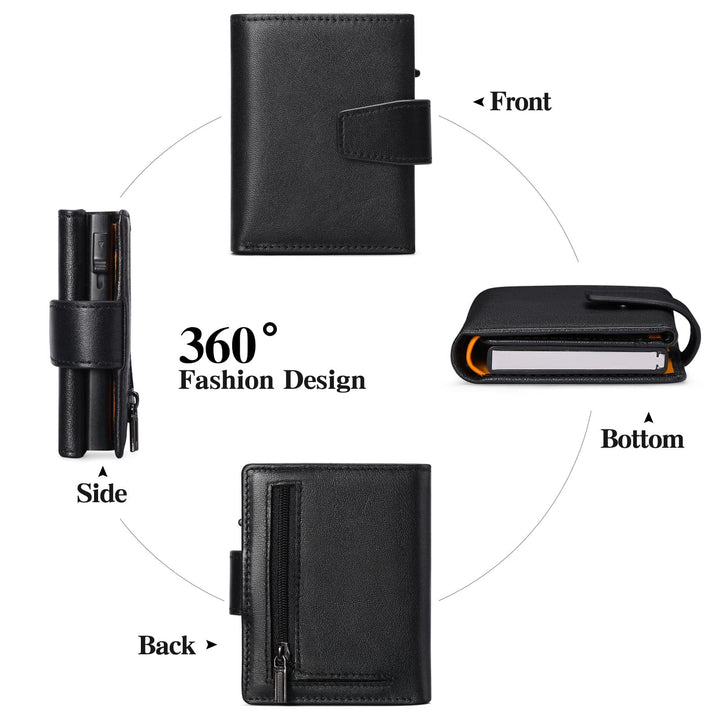RFID-Blocking Leather Card Organizer Bowlift