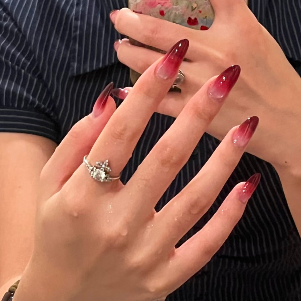 Premium Glossy Square Press-On Nail Extensions
