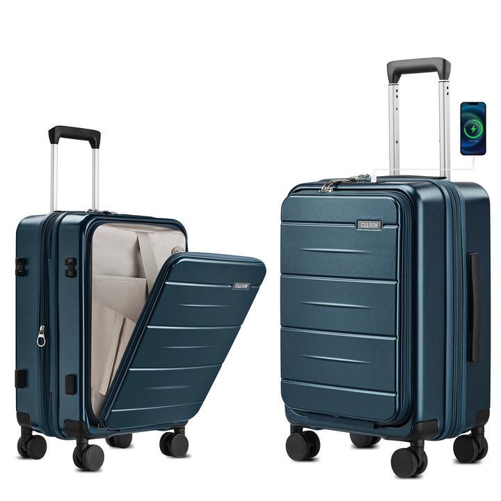 Unisex Multi-Functional Hard Shell Trolley Suitcase Bowlift