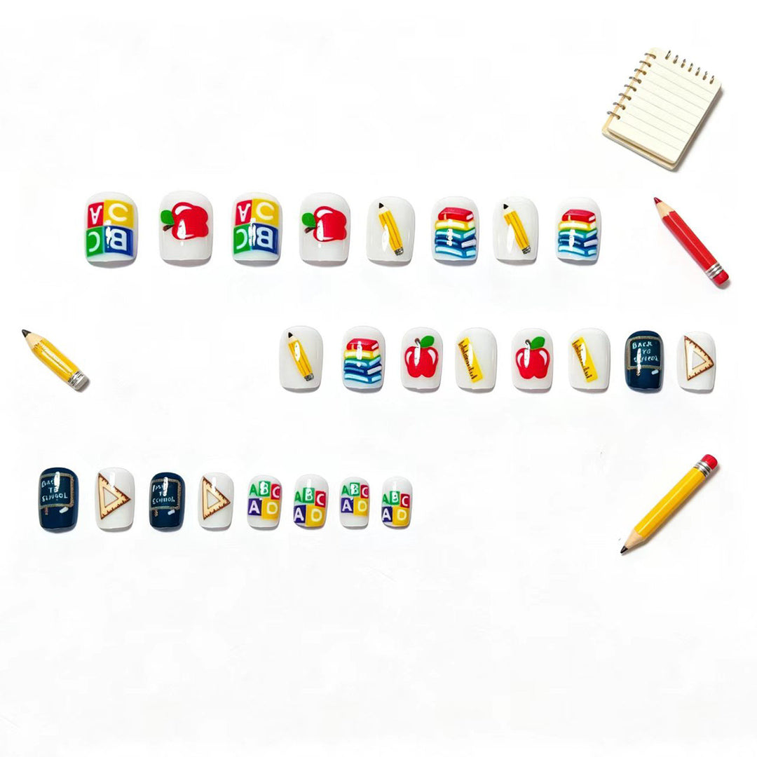 Creative School Motif Art Nails Bowlift