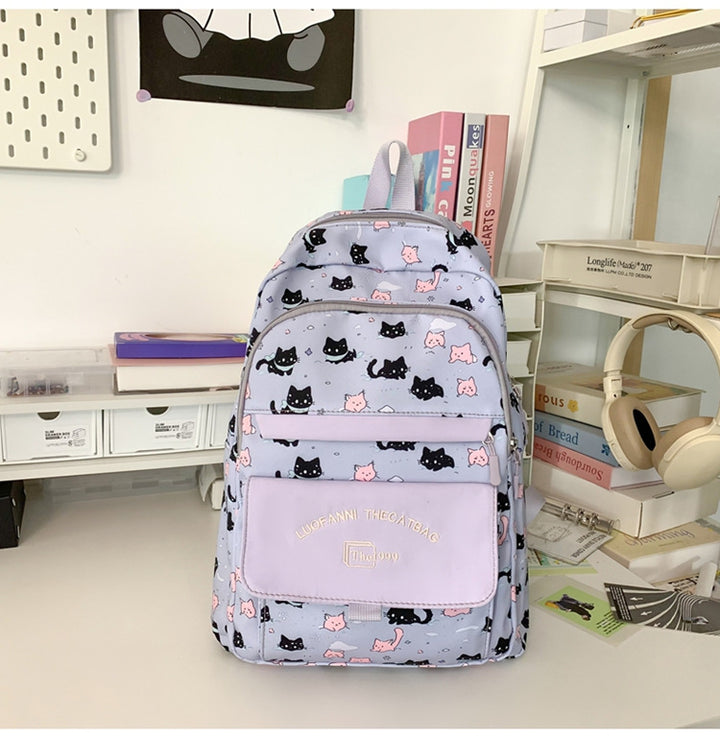 Playful Cat-Themed Backpack Bowlift