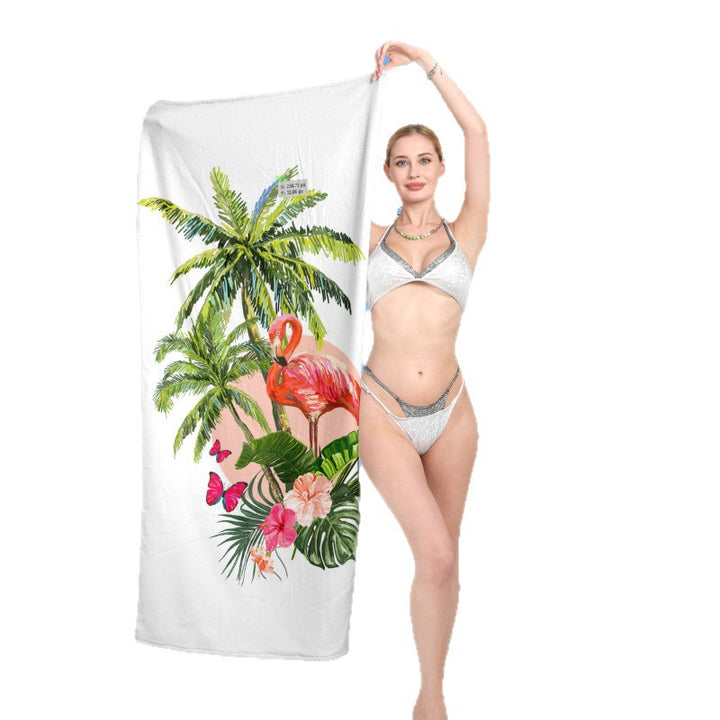 Beach towel with exotic flamingo motif Bowlift