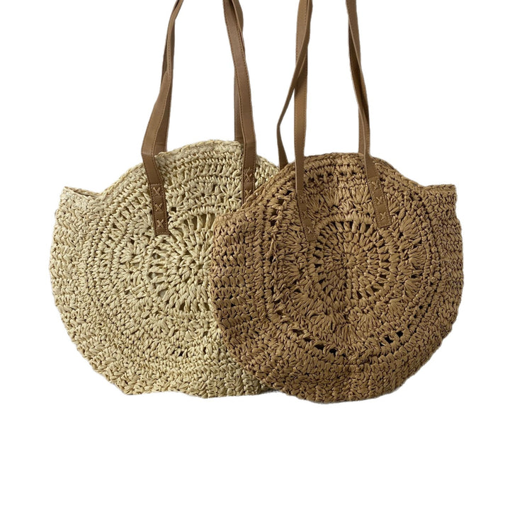 Handcrafted basket bag with unique circular pattern Bowlift