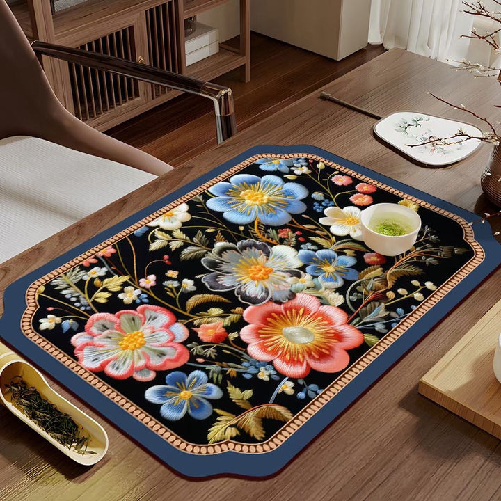 Decorative Floral Table Mat Bowlift