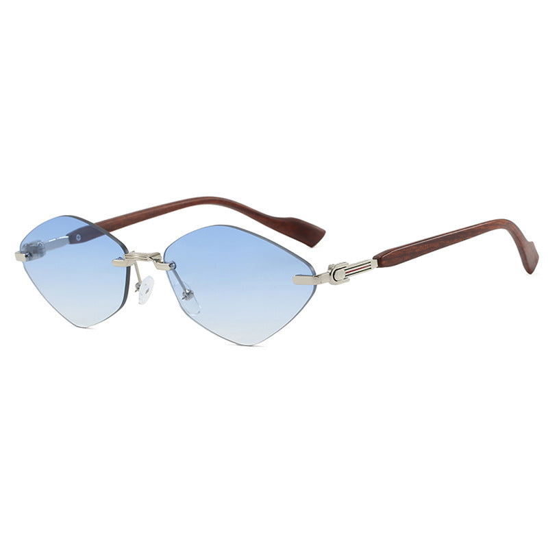 Women's geometric sunglasses with luxurious wooden arms and polarized lenses Bowlift