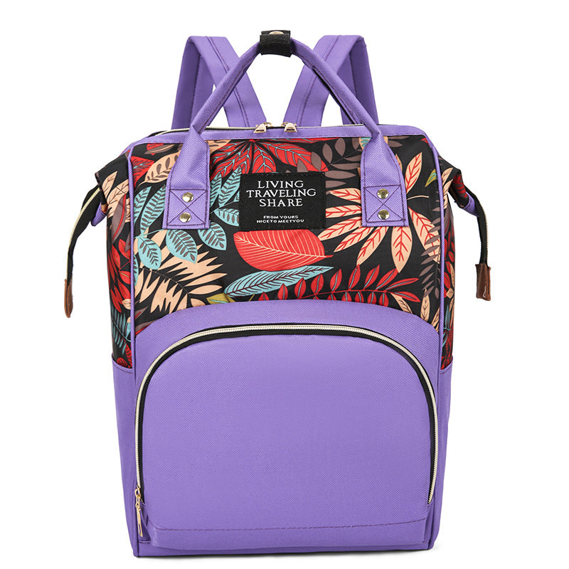 Floral Print Multi-Functional Backpack Bowlift