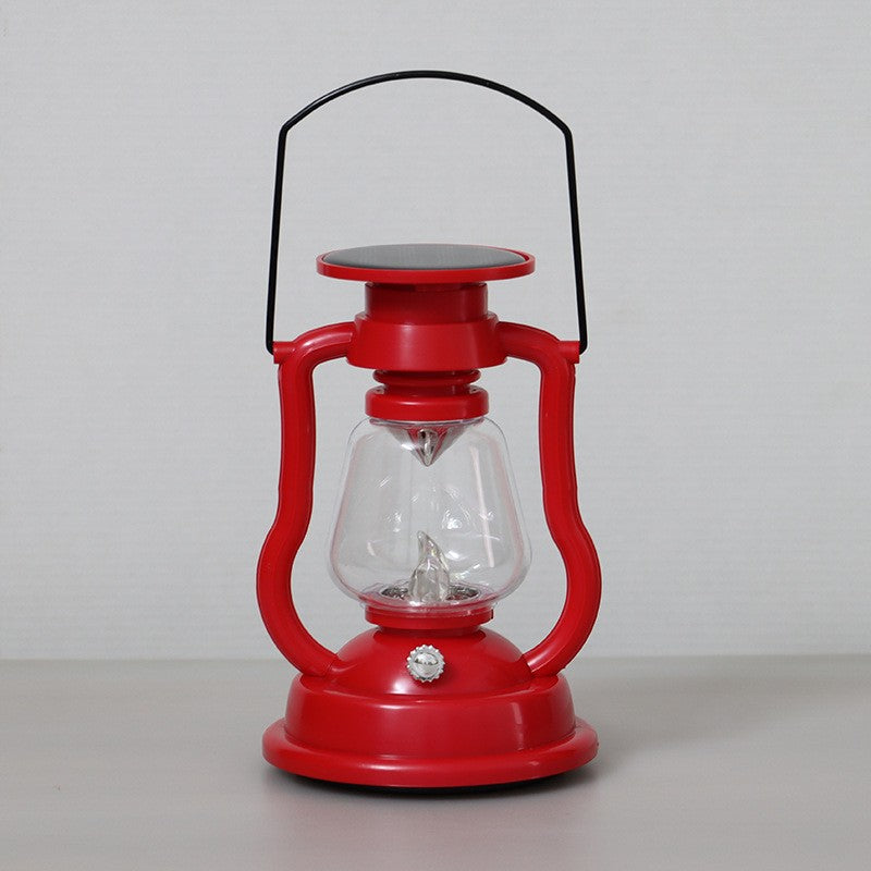 Antique-Style LED Hurricane Lantern With Flickering Flame Effect Glass Globe And Hanging Handle Portable Decorative Lamp Bowlift