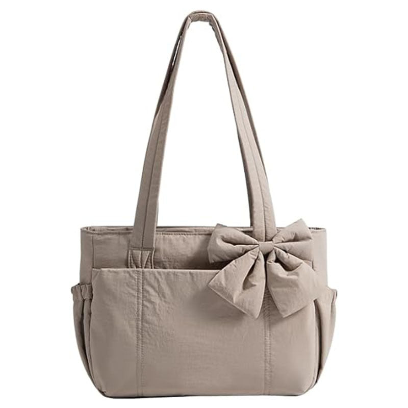 Fashionable Tote Bag with Decorative Bow Detail Bowlift