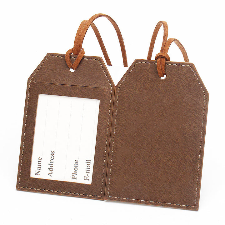 Premium Leather Travel Luggage Tag Bowlift