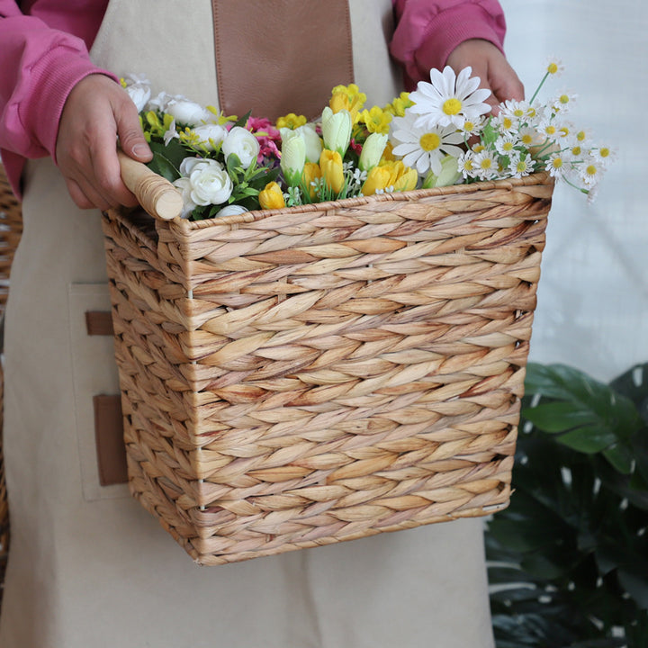 Rustic Woven Storage Bin Bowlift