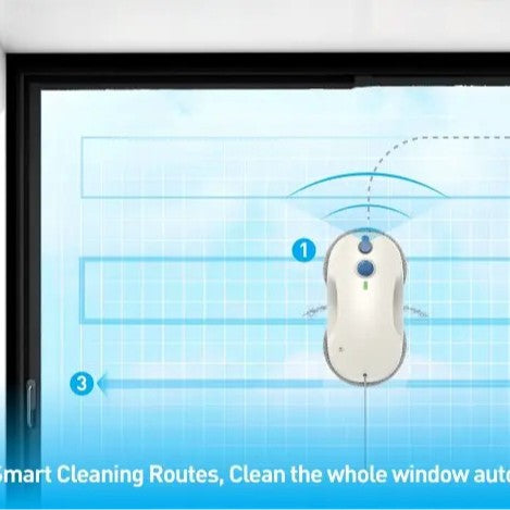 Dual-Head Window Cleaning Robot with Corded Power and Microfiber Pads Bowlift