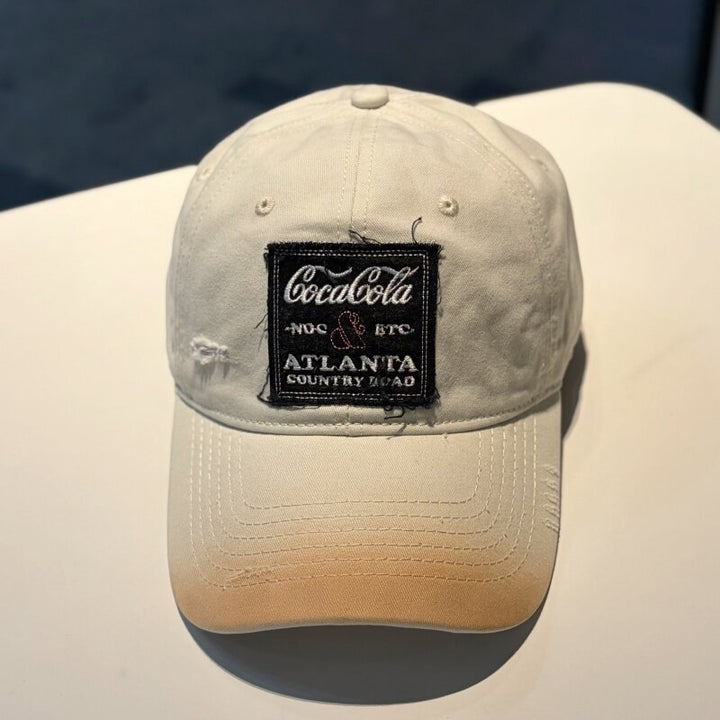 Unisex Vintage-Inspired Distressed Cap Bowlift
