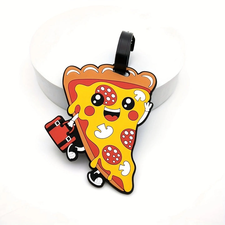 Playful Pizza Slice Luggage Tag Bowlift
