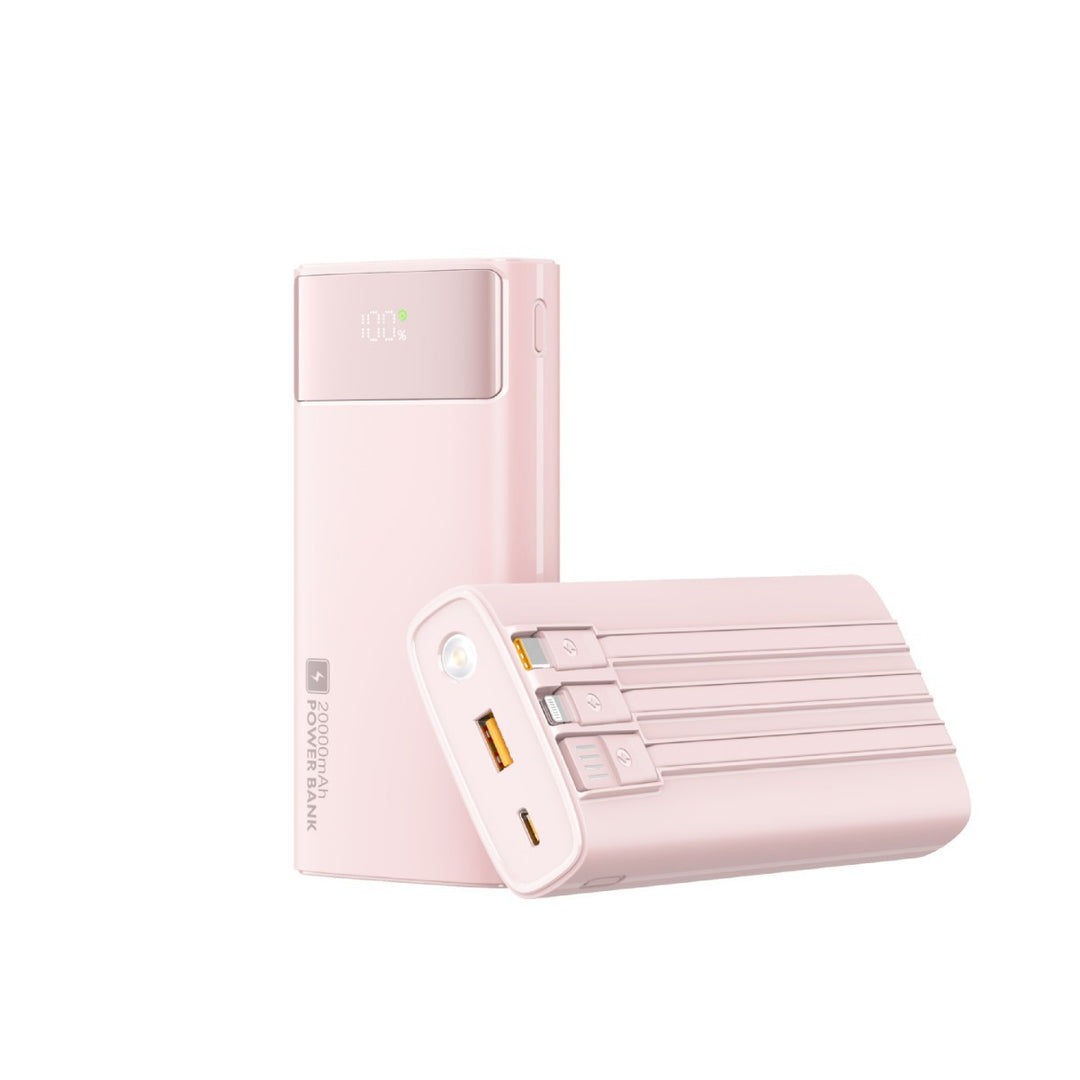 Portable power bank with slim design and digital display Bowlift