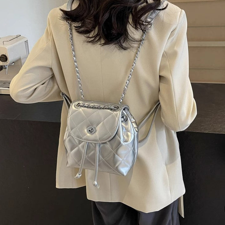 Stylish Quilted Mini Backpack Bowlift