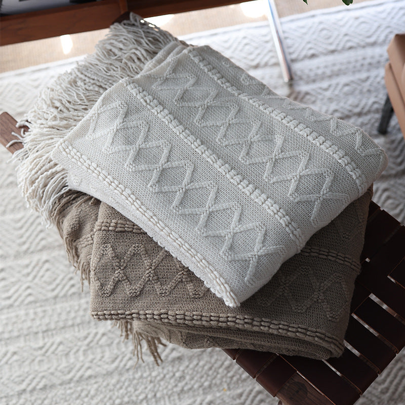 Textured Weave Throw Blanket