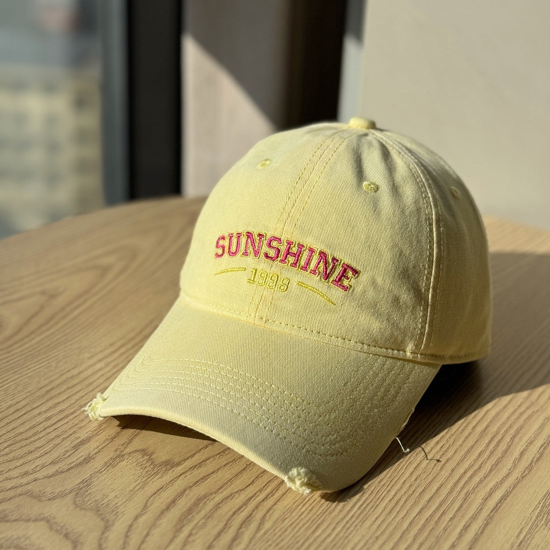 Women's Casual Distressed Baseball Cap Bowlift