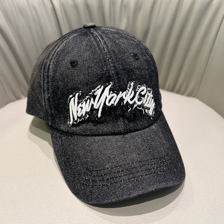 Women's Distressed Denim Cap Bowlift