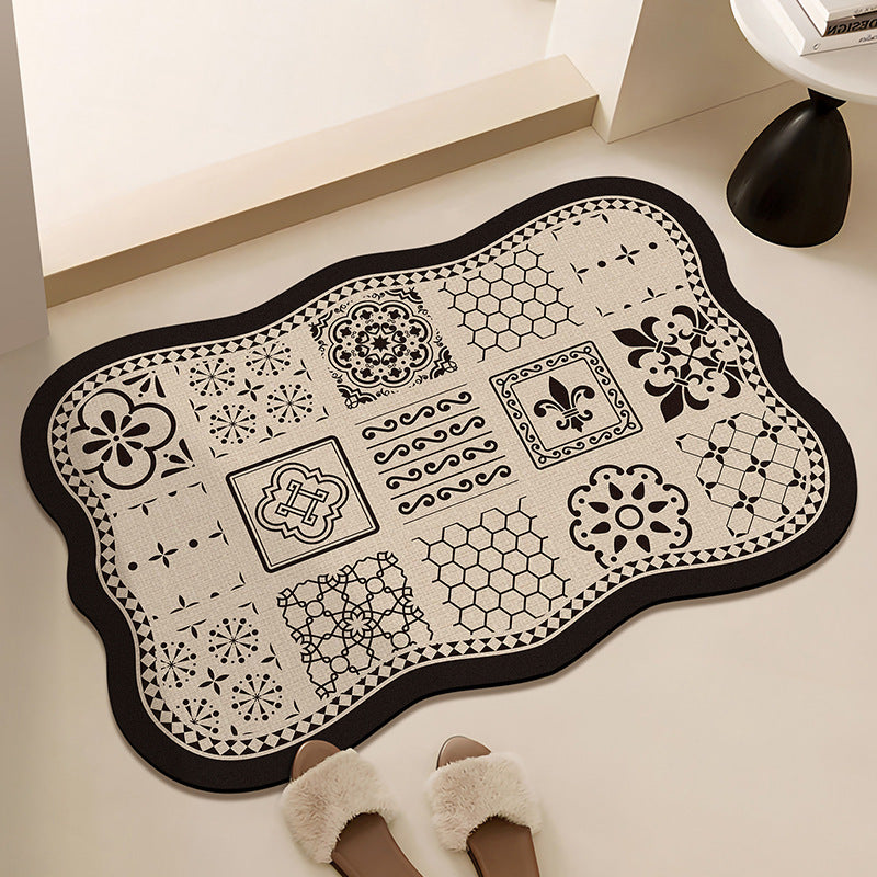 Floral-Printed Bath Runner Bowlift
