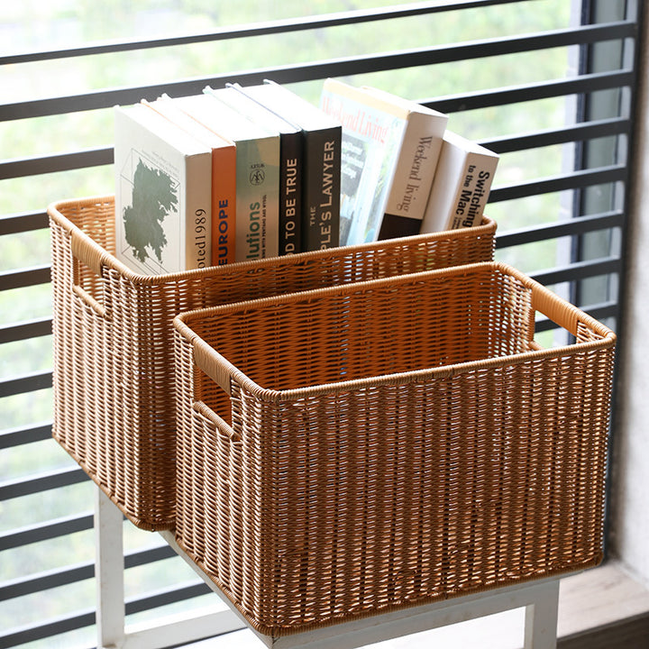 Rectangular Woven Storage Bin Bowlift