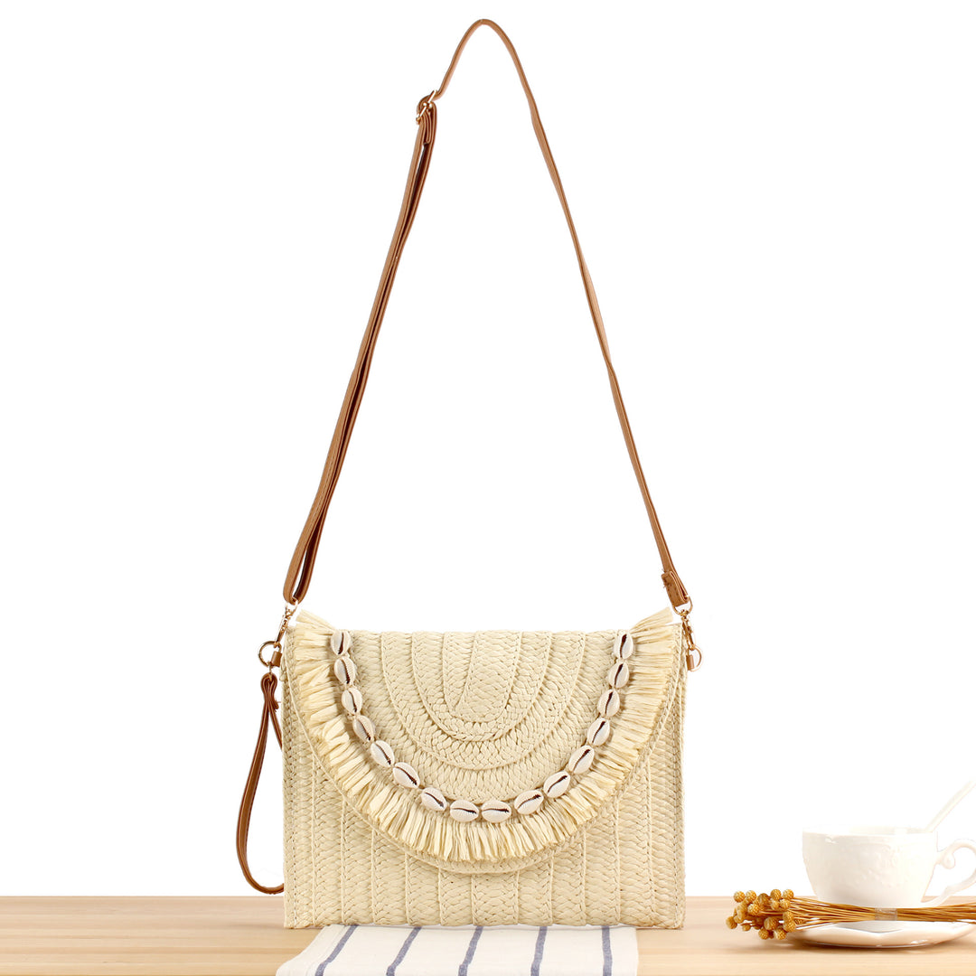 Stylish handbag with fringed shell decoration Bowlift
