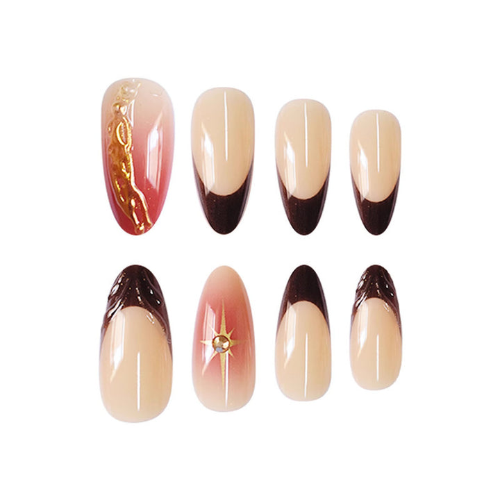 Artistic Gel Press-On Nail Art Bowlift
