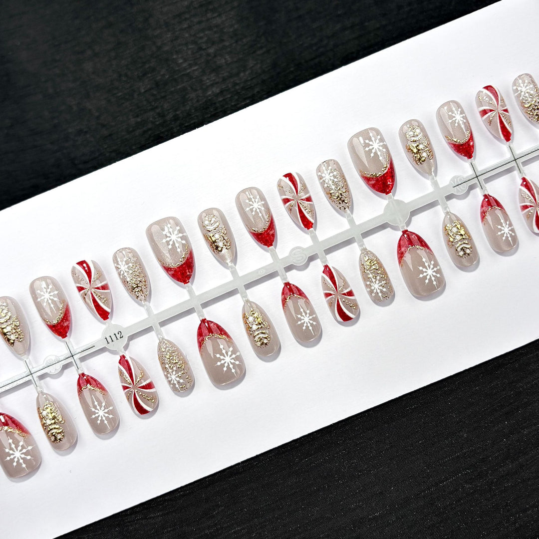 Holiday Themed Decorative Press-On Nails