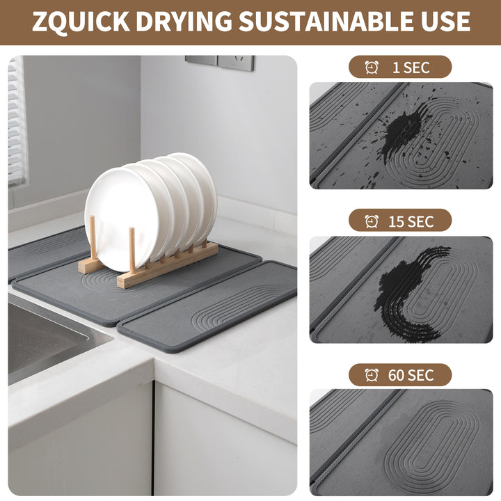 Ultra-Absorbent Kitchen Drying Mat Bowlift