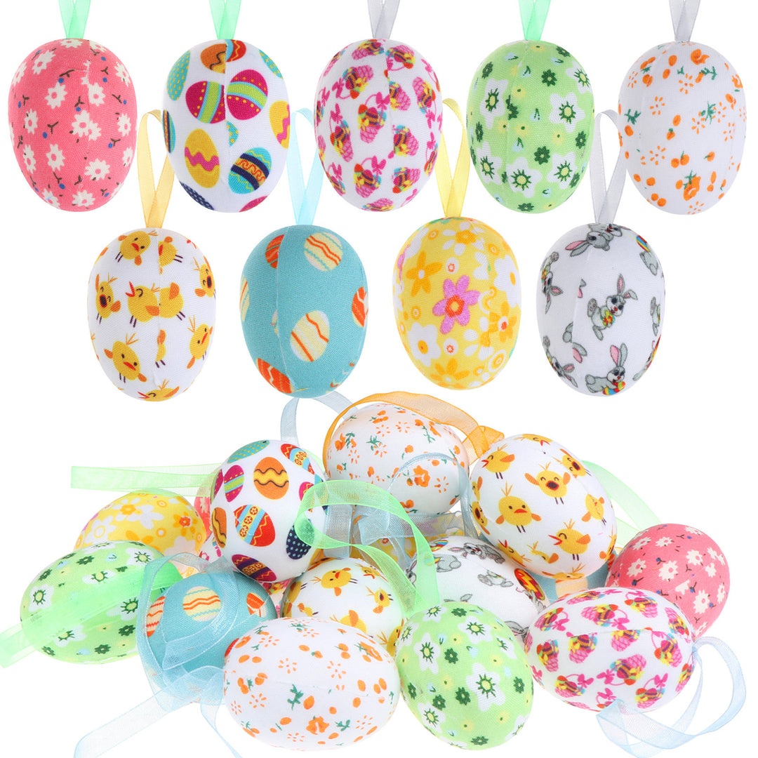 Decorative Spring-Inspired Fabric Easter Eggs Bowlift