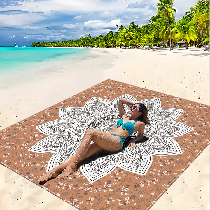 Mandala Design Beach Mat Bowlift