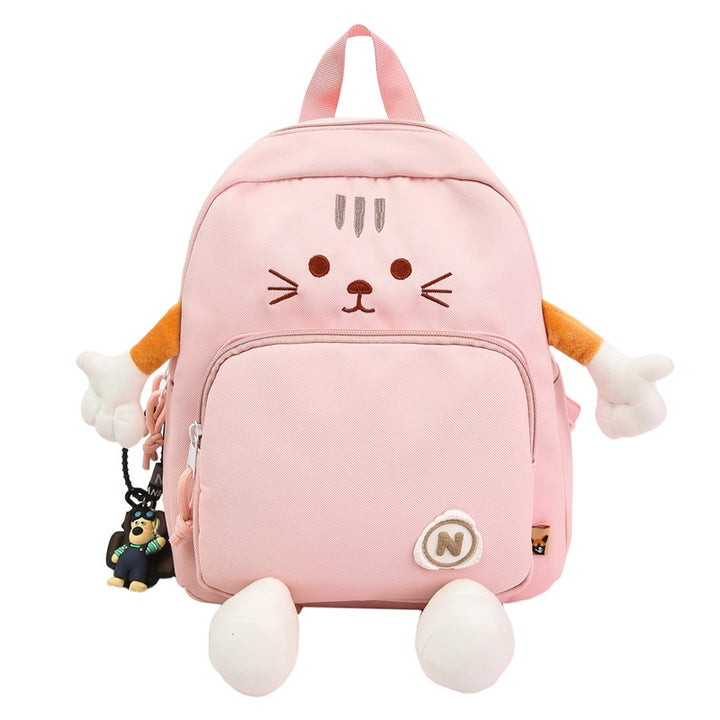 Plush Cat-Themed Backpack Bowlift