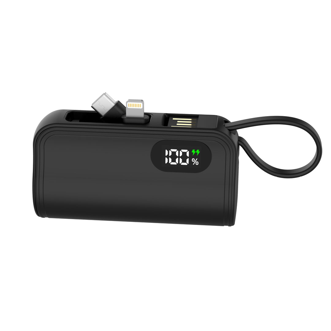 Portable power bank with multifunctional charging cable and digital display Bowlift