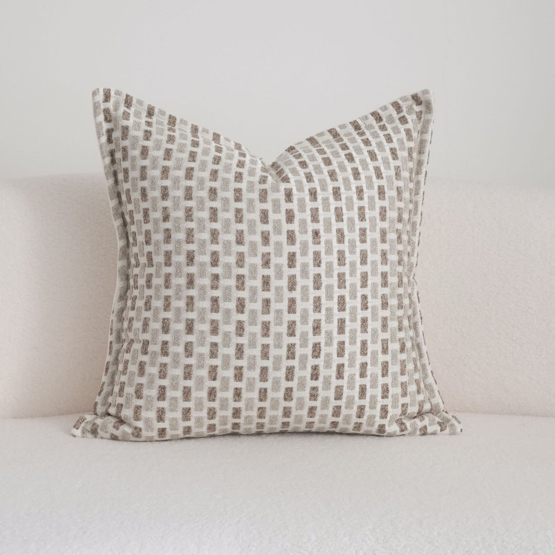 Textured Woven Throw Pillow for Sofa Decor