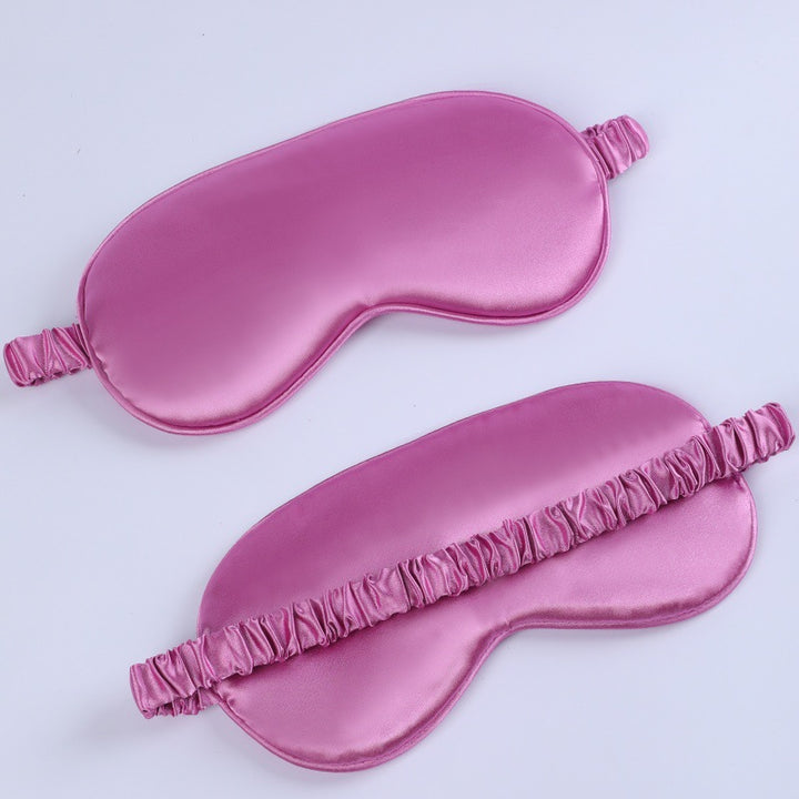 Women's nano silk sleep mask with padded eye area, adjustable elastic band, and storage pouch Bowlift