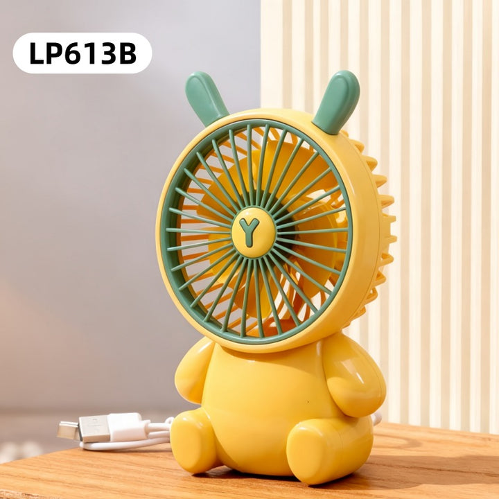Women's portable USB mini handheld fan with animal design Bowlift