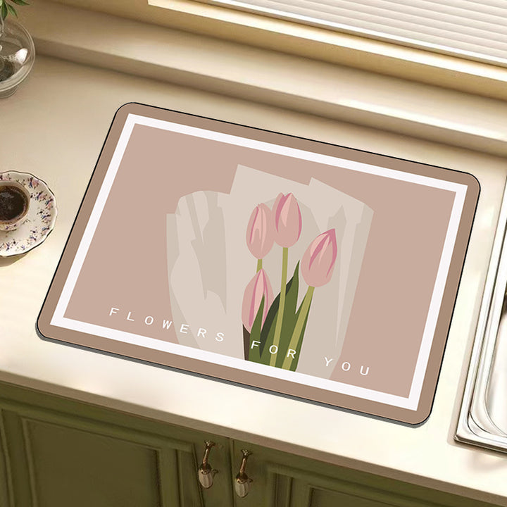 Decorative Kitchen Counter Mat Bowlift