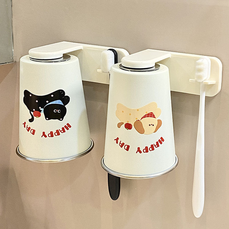 Stainless Steel Drinking Cup with Cheerful Dog Design Bowlift