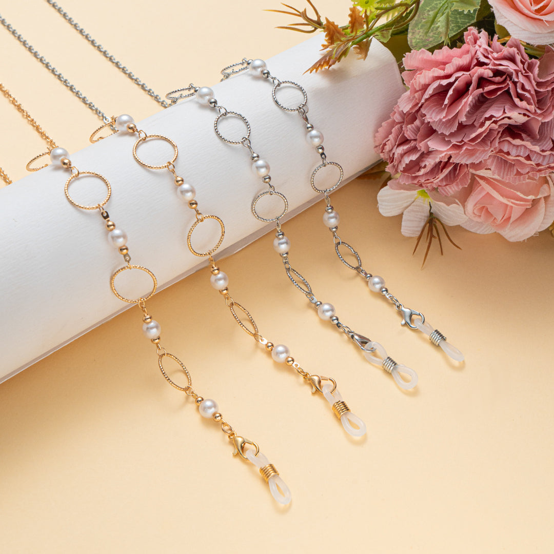 Pearlescent and Chain Eyewear Necklace Bowlift
