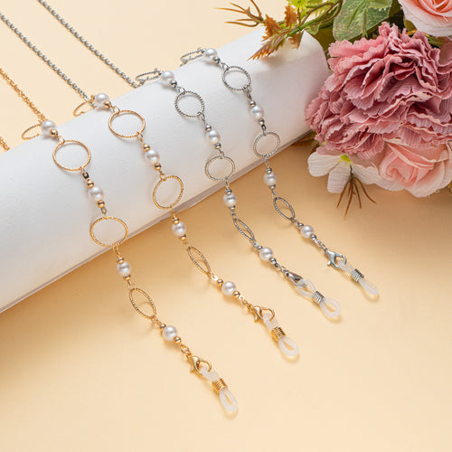 Pearlescent and Chain Eyewear Necklace Bowlift